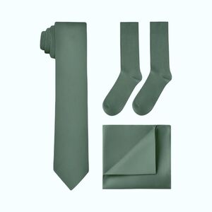 Azazie NWT Eucalyptus Men's Tie, Pocket Square & Socks Set